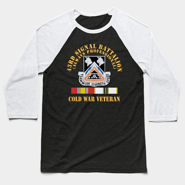 43rd Signal Battalion - Cold War Veteran - DUI w COLD SVC X 300 Baseball T-Shirt by twix123844